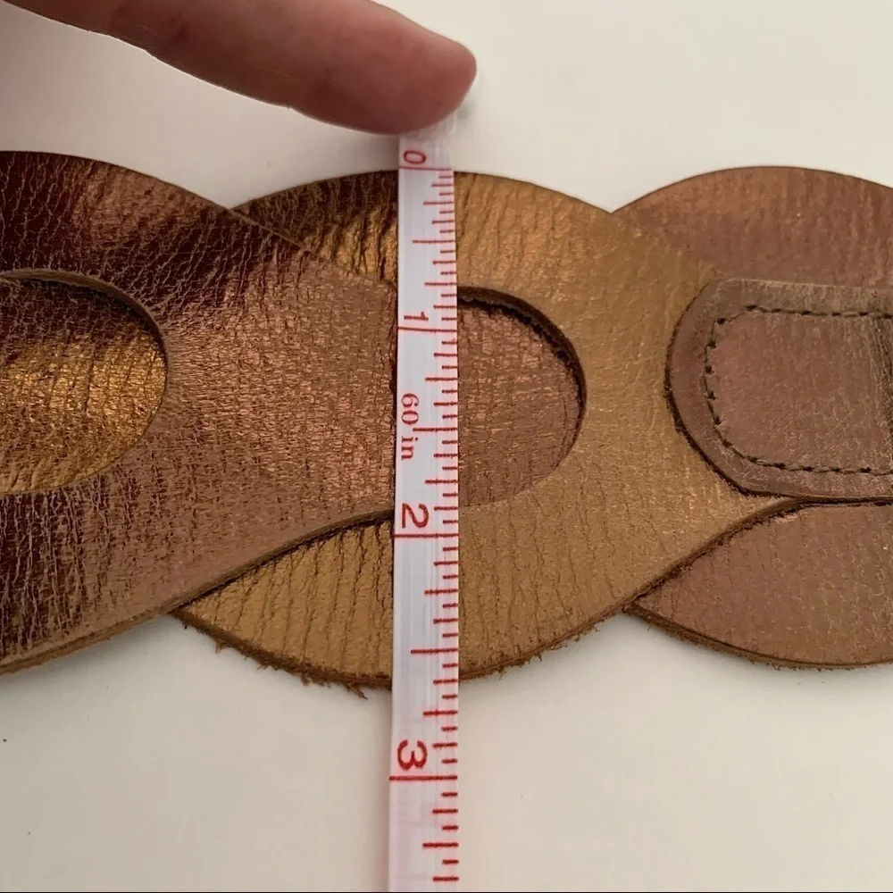 DISTRESSED Copper Leather Belt Size Small/Medium